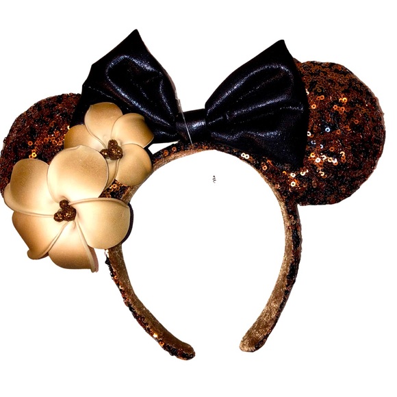 Disney Accessories - SOLD!Aulani Hawaii Resort Black & Bronze Plumeria Ears